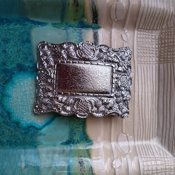 Beaux-Arts Ornamented Silver Belt Buckle Made in Britain main image 5